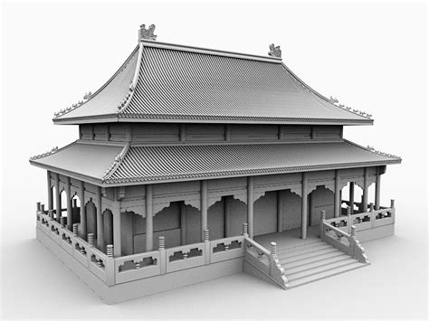 Chinese Royal Palace 3d Model 3ds Max Files Free Download Cadnav