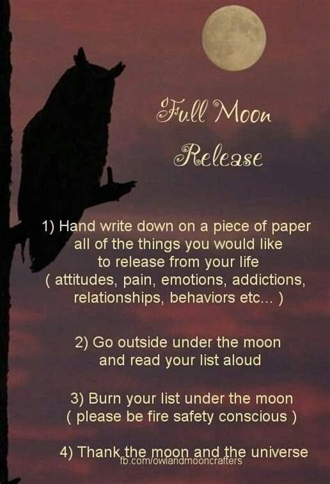 Full Moon Release Wicca Moon Spells Book Of Shadows Full Moon Ritual