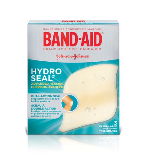 Band Aid Hydrocolloid Bandages Extra Large Waterproof Adhesive Hydro Seal Bandages 3 Bandages