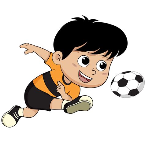 Cartoon Kid With Soccer Vectors 08 Free Download
