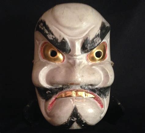 Japanese Antique Kagura 神楽 Mask Of A Susana No Mikoto Japanese