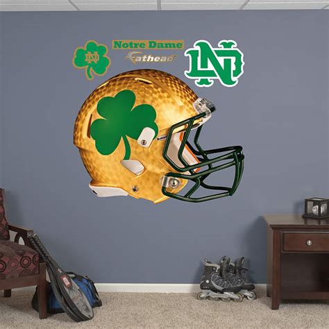 Notre Dame Fighting Irish Shamrock Helmet Wall Decal Shop Fathead