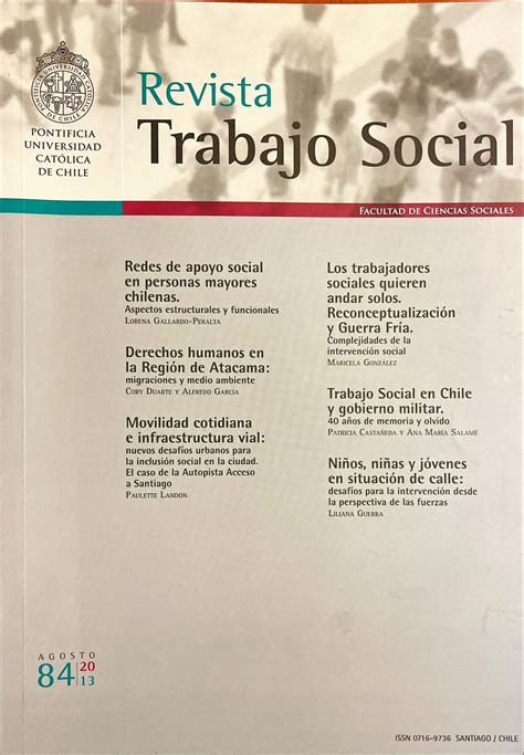 Trabajo Social En Chile Y Gobierno Militar 40 Años De Memoria Y Olvido