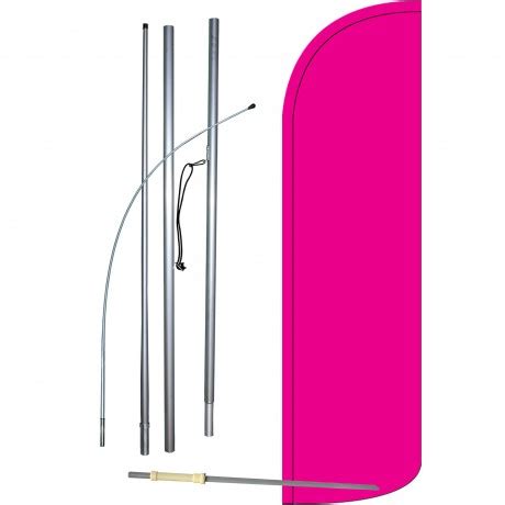 Solid Pink Extra Wide Windless Swooper Flag Bundle Sw Spd Sgs By Neoplexonline Com
