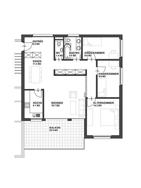 Stock, 4 zimmer (keine durchgangszimmer), separate küche (inkl. Grundrisse