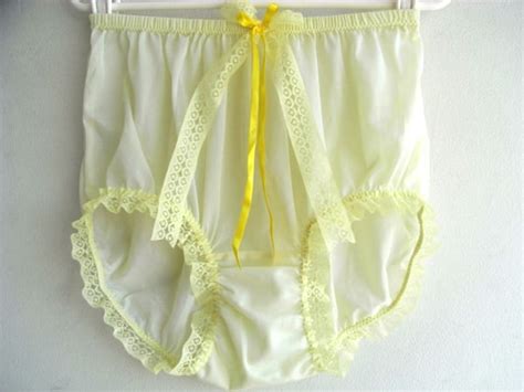 18 Color Handmade Yellow Nylon Granny Panties Briefs Yellow Etsy Uk