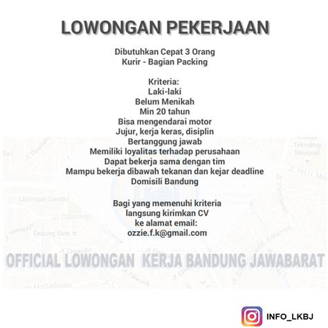Halaman 1 dari 25 lowongan. Loker Kurir Bukalapak Bandung / Jual Kemeja flanel di ...