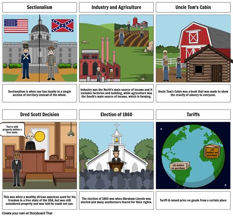 Causes Of The Civil War Storyboard By 9e1c6484