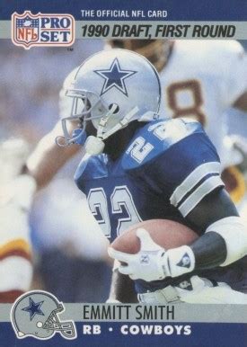 Find out everything you need to know in this complete collector's guide! 1990 Pro Set Emmitt Smith #685 Football Card Value Price Guide