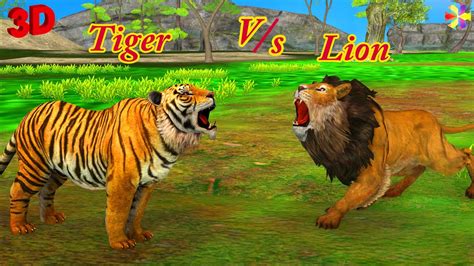Tiger Vs Lion Fight Cow Cartoon Tiger Attack Deer Lion Attack Tiger Epic Battle Youtube