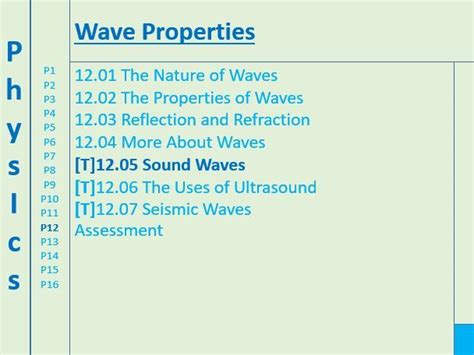 Aqa Gcse Physics P1205 Sound Waves Teaching Resources