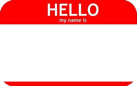 Customizable Personalized Hello My Name Is Tag Stickers By