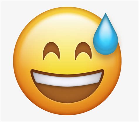 Download Sweat With Smile Iphone Emoji  Download Iphone Emoji