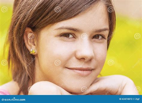 Portrait Of Charming Young Female Stock Photo Image Of Life