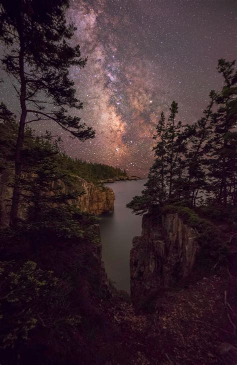 Milky Way Rising Over The Atlantic Seen From The Schoodic Peninsula In