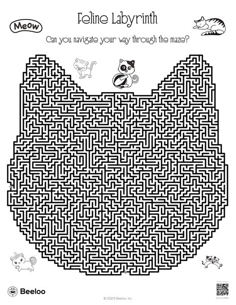 Cat Themed Mazes Beeloo Printable Crafts And Activities For Kids