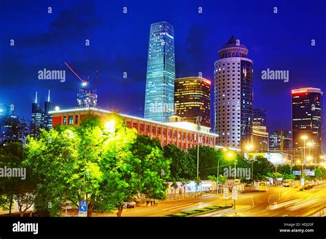 Beijing China May 20 2015evening Night Modern Beijing Business