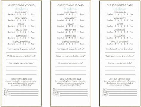 Looking for restaurant comment cards under fontanacountryinn com? Restaurant Comment Cards Template Fresh French Restaurant Ment Card Frompo | Card templates free ...