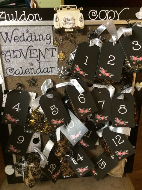 To the bride, you're her support system, her shoulder to cry on when the wedding is becoming too stressful, and also the ones she chooses to. Wedding Advent calendar I made for my niece's bridal ...