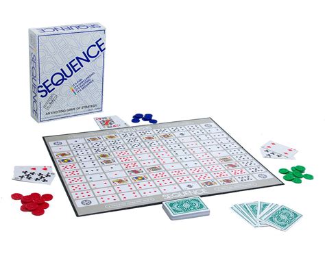 Sequence Original Sequence Game With Folding Board Cards And Chips By