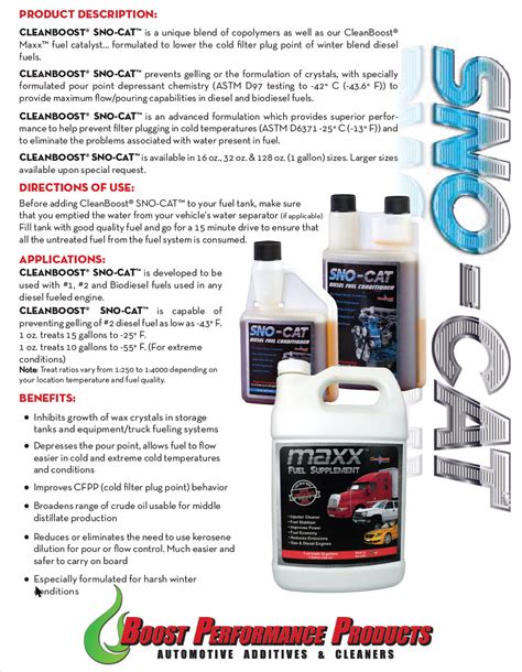 Cleanboost® Sno Cat™ 16 Oz Fuel Additive Case Of 12 Business