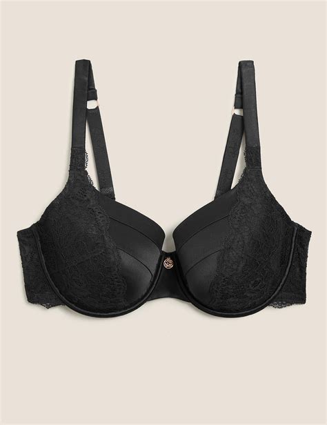 Silk And Lace Wired Full Cup Bra A E Mands Dubai