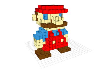 Papermau 3d 8 Bit Mario Papercraft By Squeezycheeseca