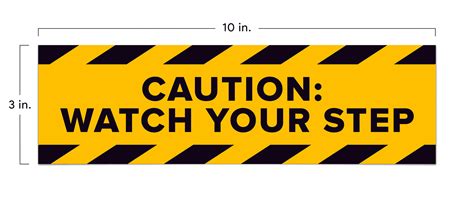 Caution Watch Your Step Sticker Signs Pack Of 2 Sutter Signs