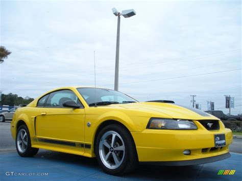 Screaming Yellow 2004 Ford Mustang Mach 1 Coupe Exterior Photo