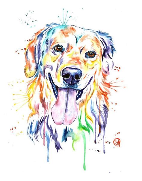 Golden Retriever Art Print By Lisa Whitehouse Pet Painting Dog Art