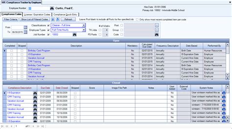 Hr Compliance Tracker By Employee