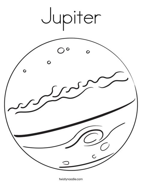 Drawing Of Planet Jupiter Printable Template
