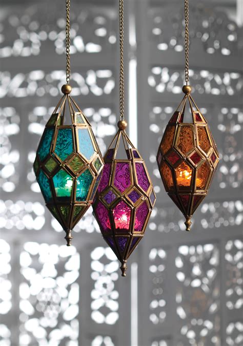 Moroccan Style Hanging Glass Lantern Moroccan Style Lanterns In