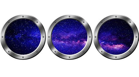 Vwaq Spaceship Window Wall Decals For Kids Rooms Outer Space Etsy
