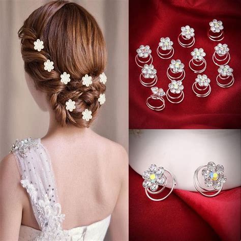 crystal rhinestone hair clip ushopnow store flower hair clips wedding wedding hair clips