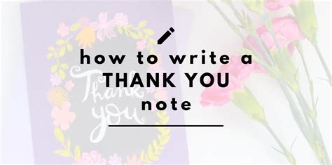 How To Write A Thank You Note The Lucky Sprout