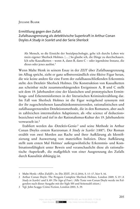 PDF Ermittlung Gegen Den Zufall Zufallsausgrenzung Als Detektivische