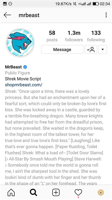 Shrek Movie Script Copy Tennille Heard