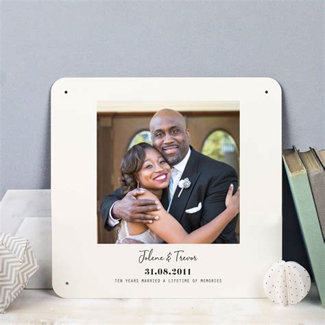 Personalised 10th Anniversary Photo Print On Metal By Delightful Living
