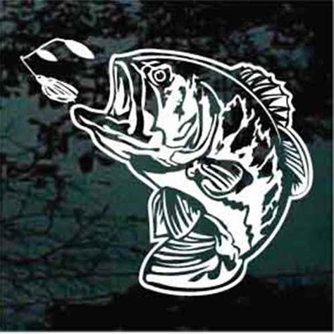 Bass Fish Chasing Lure Car Window Decals And Stickers Decal Junky