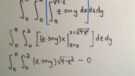 Evaluating A Triple Integral Youtube