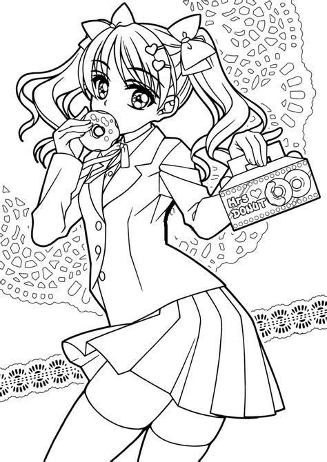 Desenhos De Garotas De Anime Para Colorir AniYuki