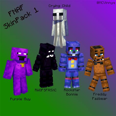 Heyo I Made A Minecraft Skin Pack Of 5 Miscellaneous Fnaf Characters