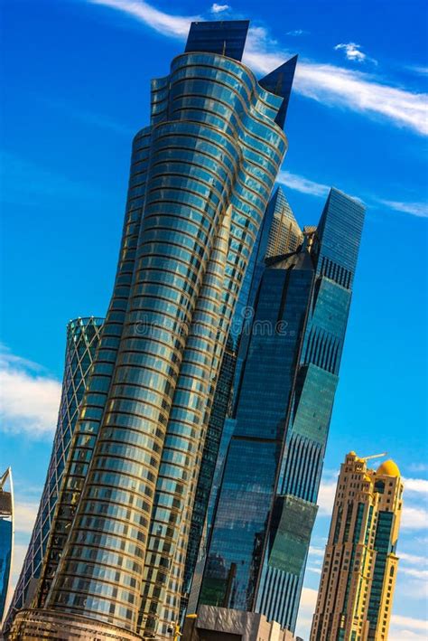 Modern Business Architecture Of Downtown Doha Qatar Editorial Image