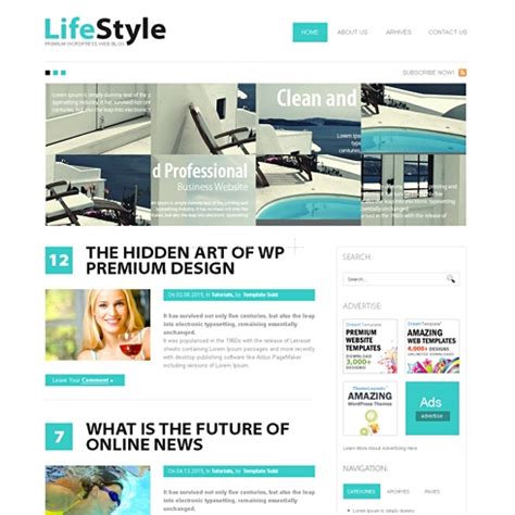 LifeStyle - HTML Template - Blog Style - Website Templates ...