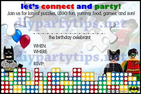 Free Printable Lego Party Invitation Lolas Diy Party Tips