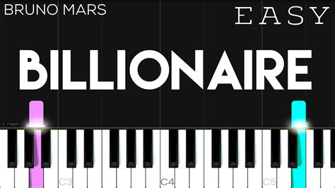 Travie Mccoy Billionaire Ft Bruno Mars Easy Piano Tutorial Acordes