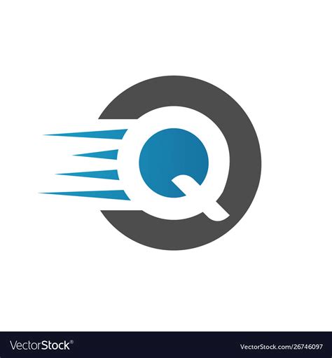 Creative Quick Letter Q Logo Design Graphic Vector Image