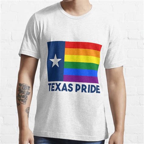 Texas LGBT Gay Pride Rainbow Flag T Shirt For Sale By Martstore Redbubble Texas Lgbt Gay