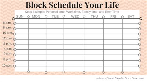 Block Schedule Printable